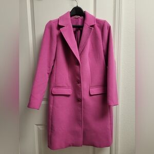 Candace Cameron Bure Fuchsia Trench Coat